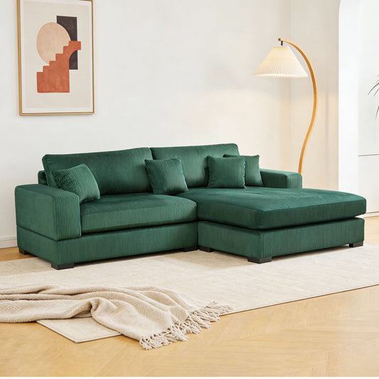 Mid Century Modern Sectional 3-Seater Sectional.polyester.suitable - GREEN - detail view 2