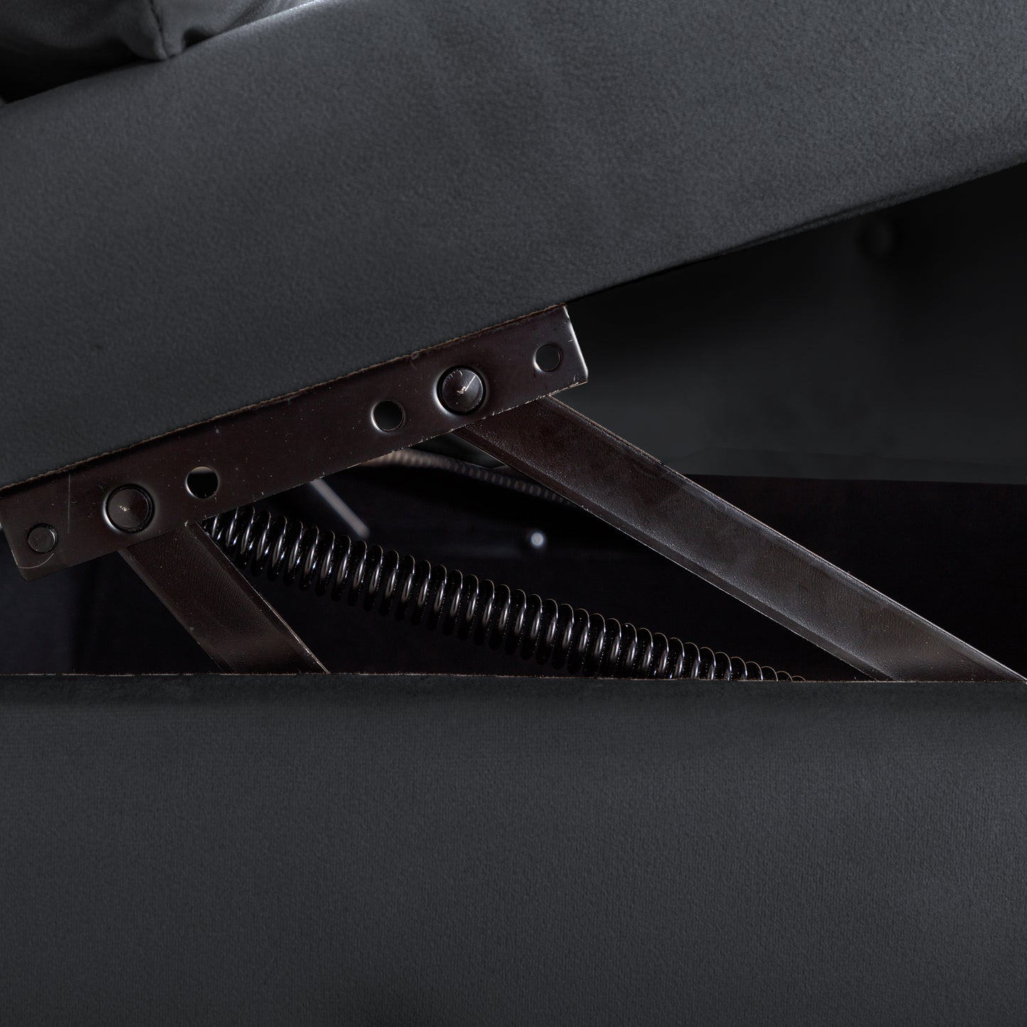 Black Chaise Lounge Indoor - detail view 8