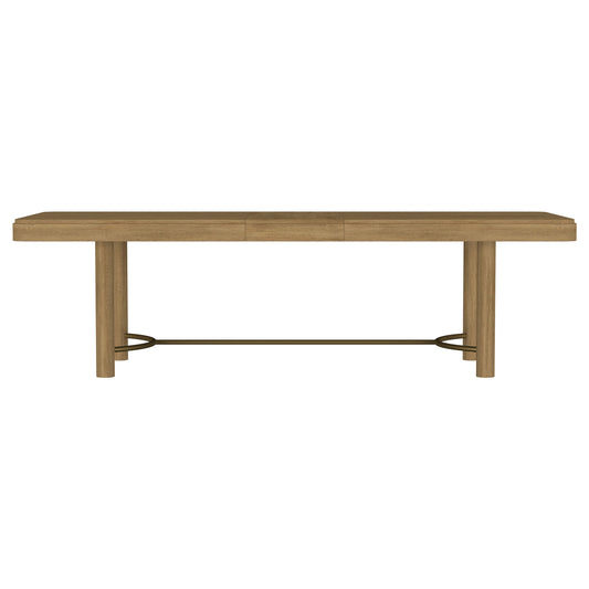 Arini 104" Solid Wood Dining Table with Extension Leaf in Sand Wash
