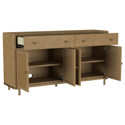 Arini 2-Drawer Cane Door Dining Sideboard - Sand Wash