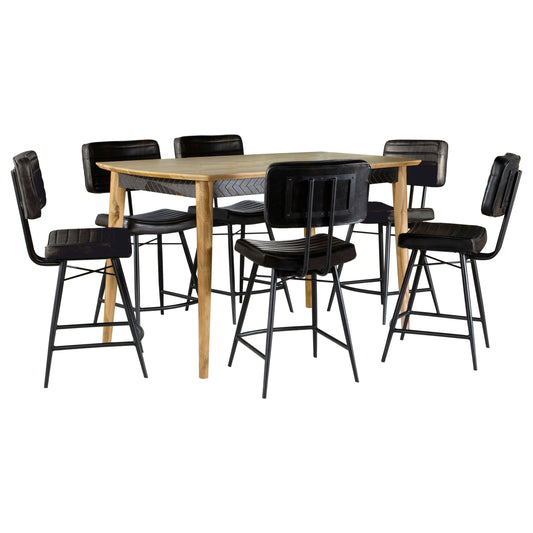 Partridge 7-piece Counter Dining Set Sheesham and Espresso