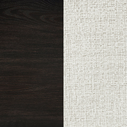 Leandro Contemporary 5-Piece Round Dining Set – Burnished Black & Cream