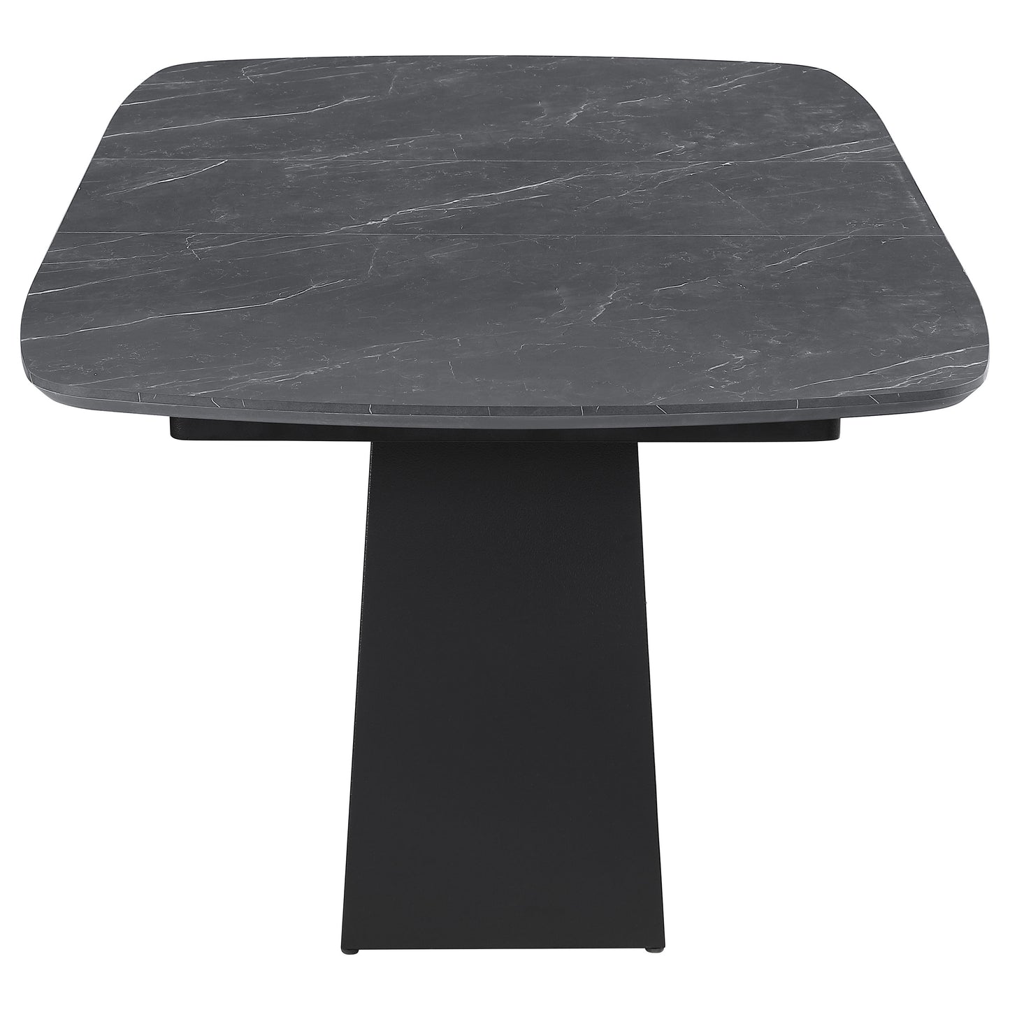 Potero 73" Black Faux Marble Dining Table