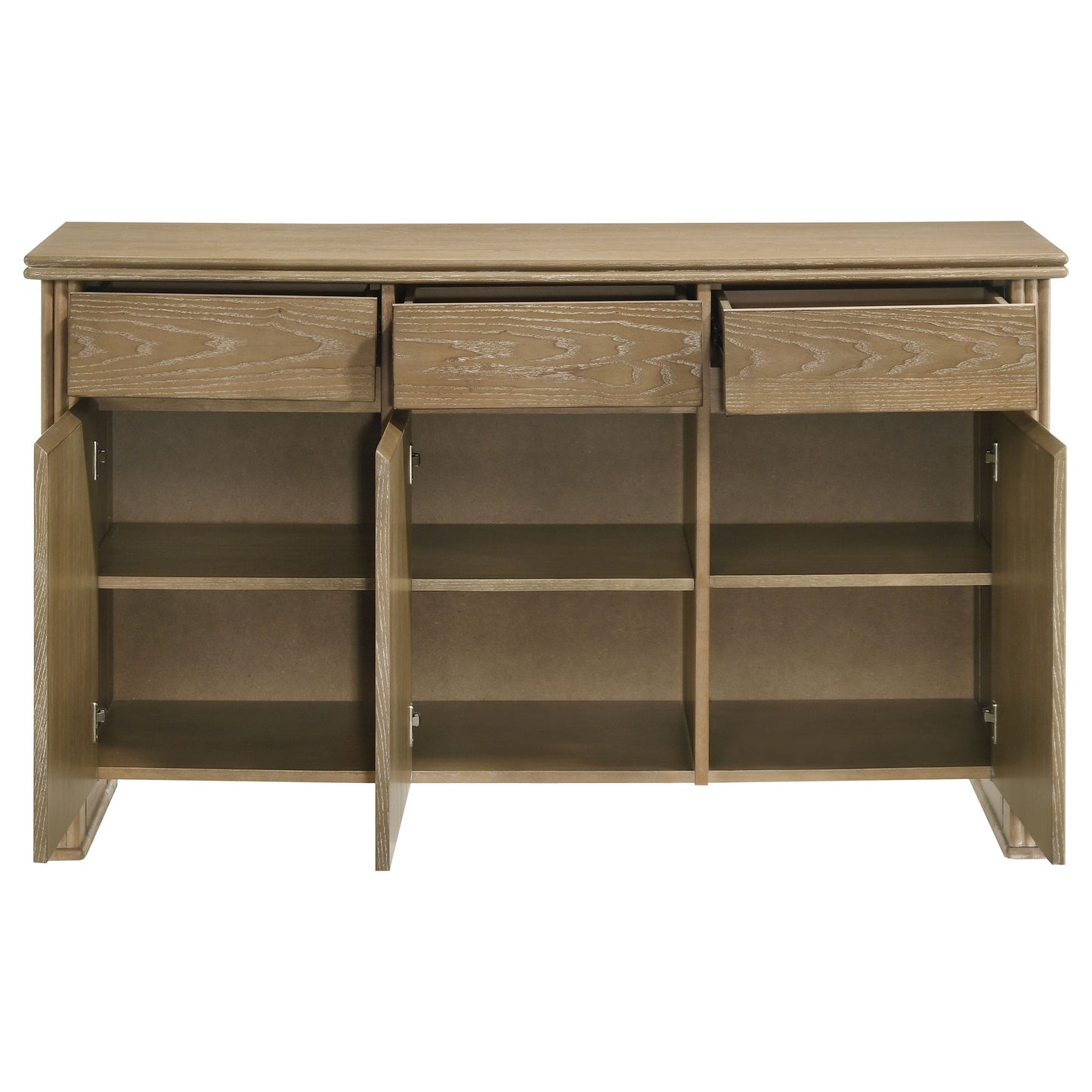 Adina 2-door 59" Sideboard in Distressed Light Brown