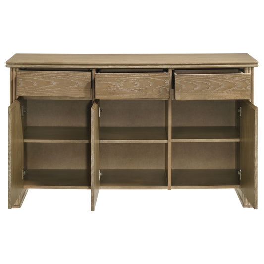 Adina 2-door 59" Sideboard in Distressed Light Brown