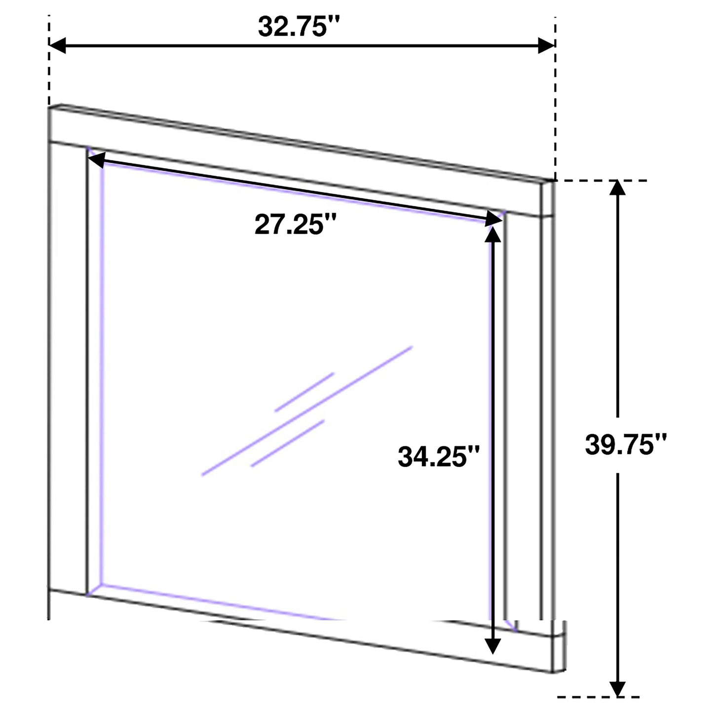 Jessica Dresser Mirror – Cappuccino