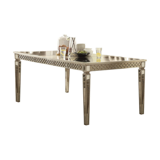 Kacela Dining Table in Mirror & Champagne 72155