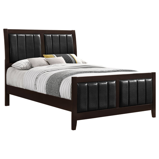 Carlton Wood Eastern King Panel Bed – Cappuccino
