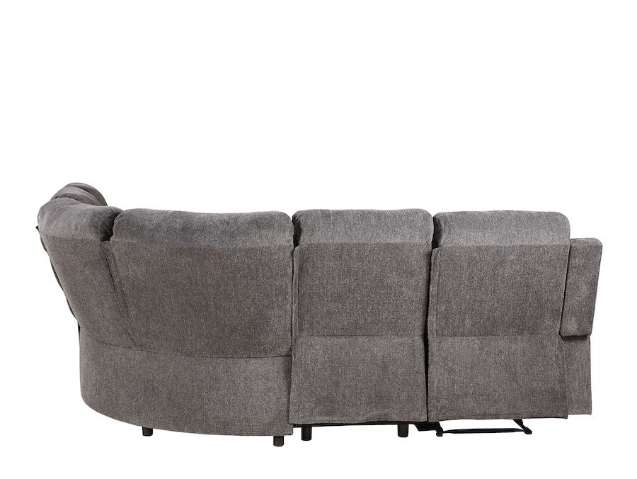 ACME Kalen Sectional Sofa in Gray Chenille 54135