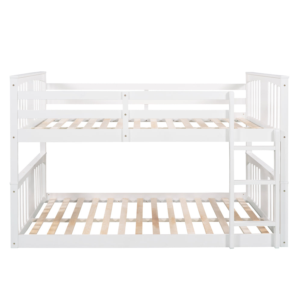 Lucky Cottage Style Full over Full Bunk Bed - White