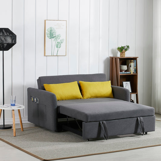Bloom Twin Sofa Size Upholstered Sofa Bed - Gray