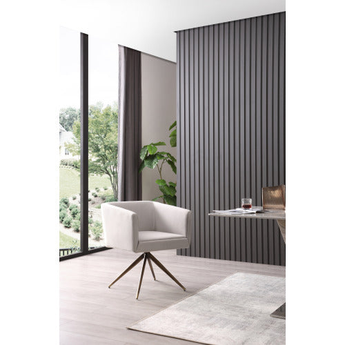 Modrest Contemporary Light Grey Fabric Dining Chair