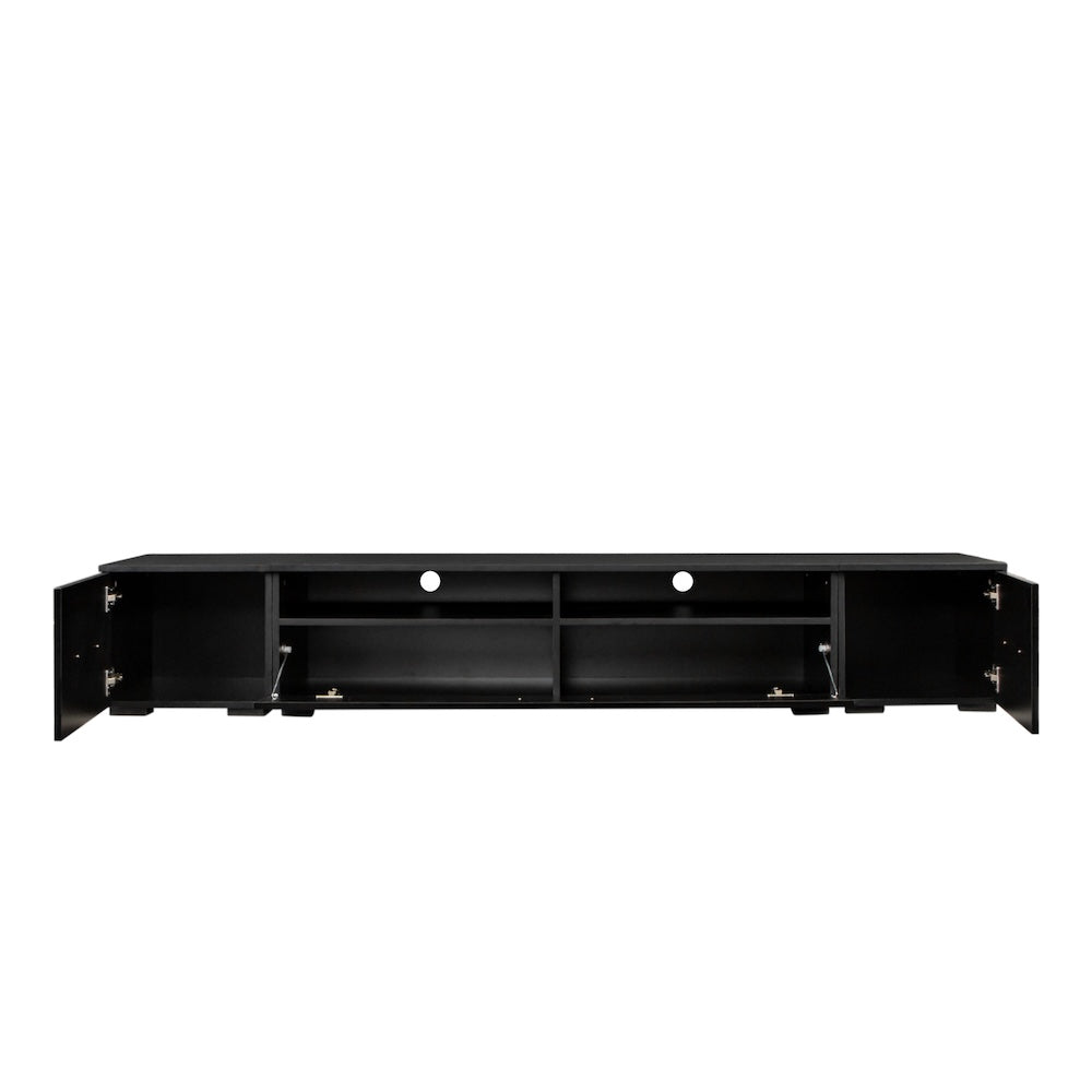 Stevie Modern 83" High Gloss TV Console with LED Lights