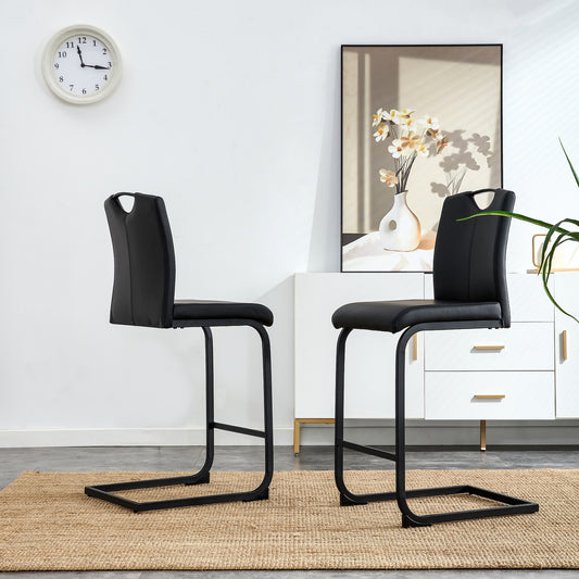 WS Modern Counter Height Stool Set of 2 Black