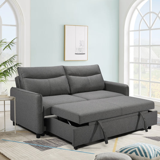 Saffron Contemporary Upholstered Sofa Bed - Gray
