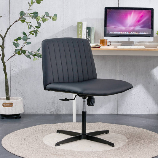 Ambrosia Black PU Adjustable Height Office Chair