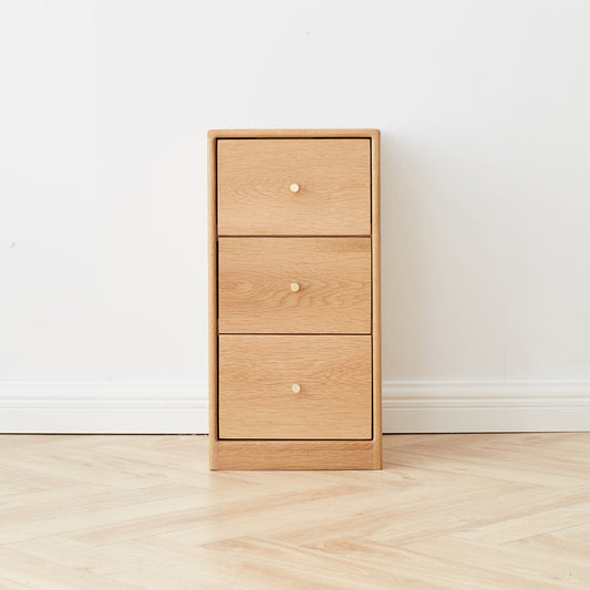 Yeswood Solid Oak 3-Drawer Cabinet