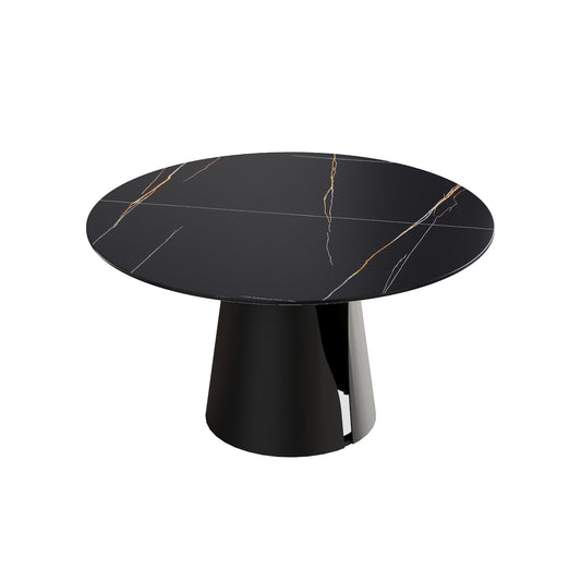 Atunus Modern 53" Sintered Stone Dining Table - Black