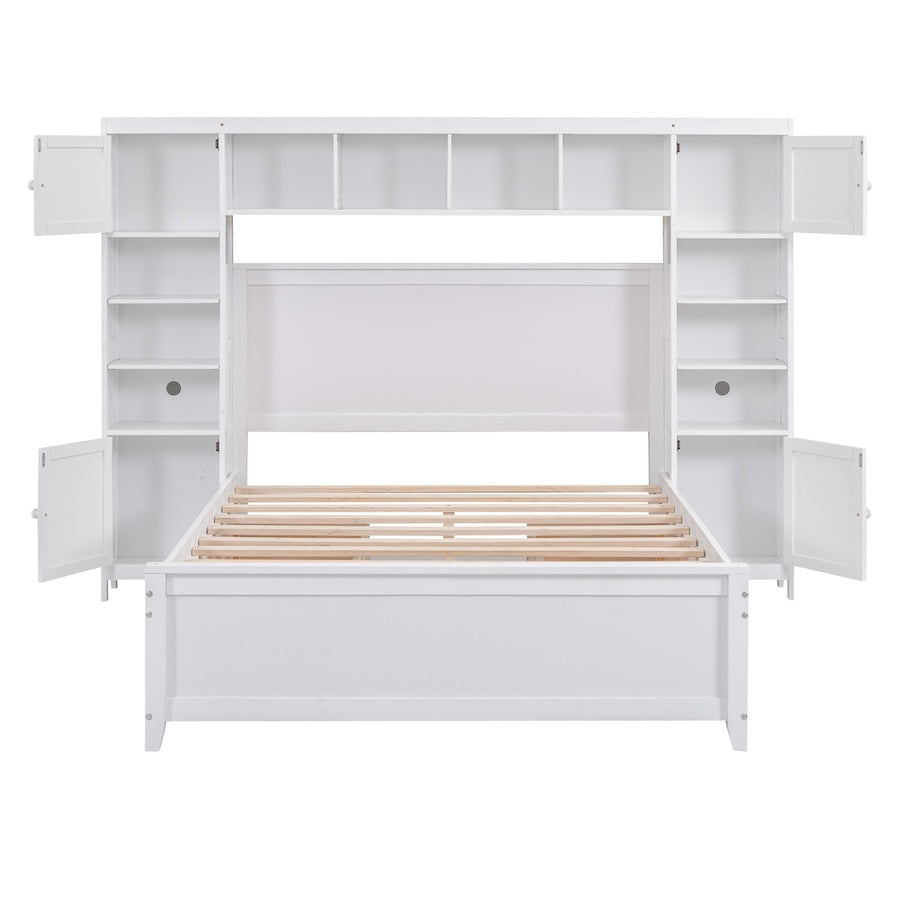 Urbiza Full Size Bed with All-in-One Cabinet & Shelf