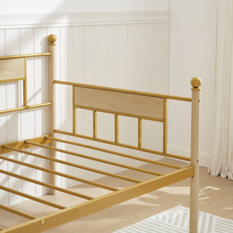 Catalina Traditional Twin Size Daybed with Trundle - Gold Finish