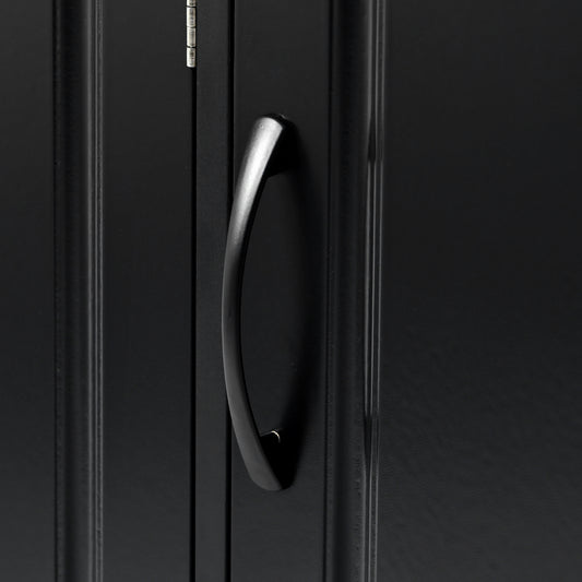 On-Trend Modern Entryway Cabinet with Shoe Storage - Black