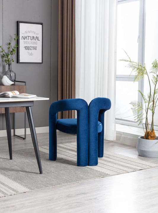 Coolmore Modern Velvet Dining Chair Set of 2 - Navy