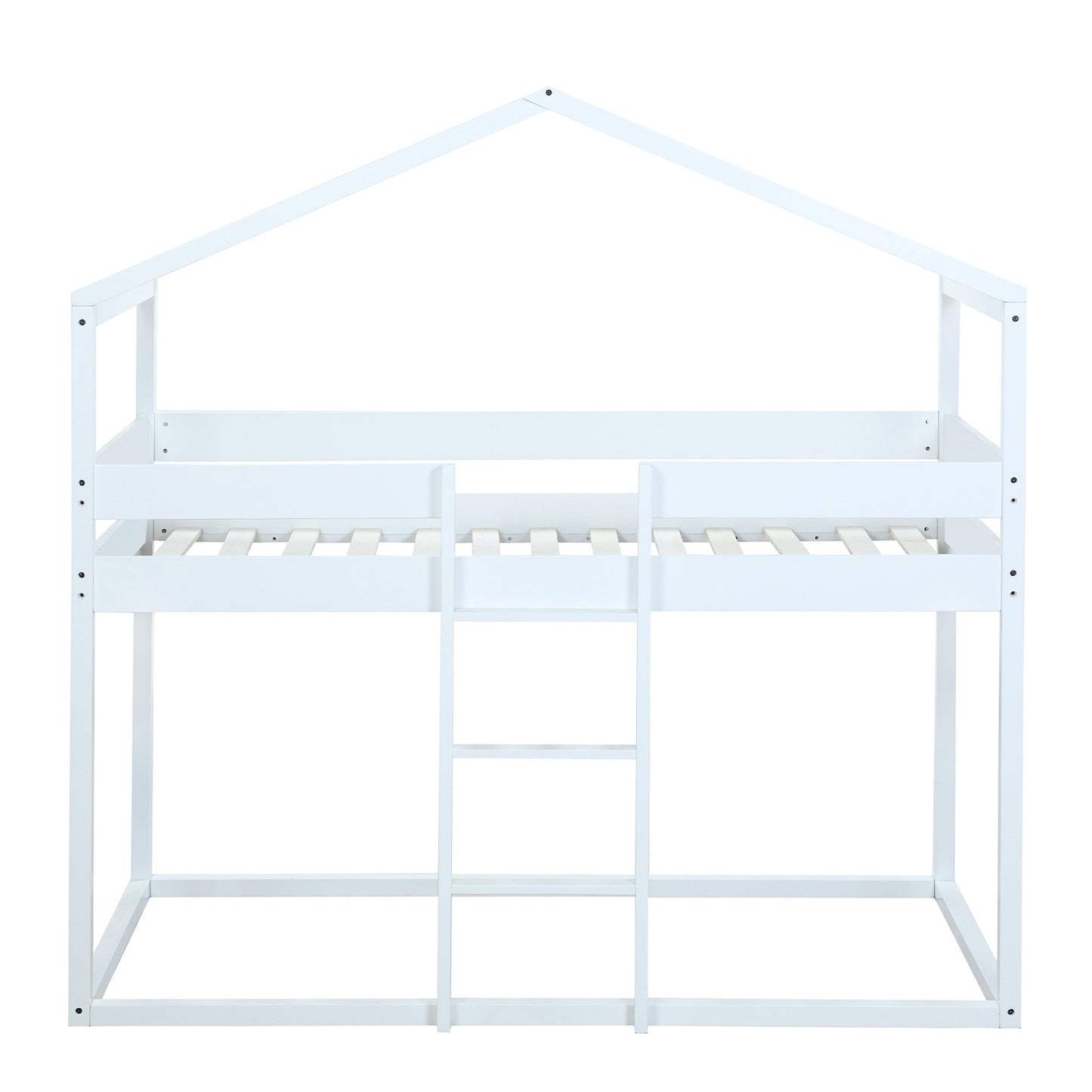 Lucky Twin over Twin Bunk Bed with Tent Roof - White