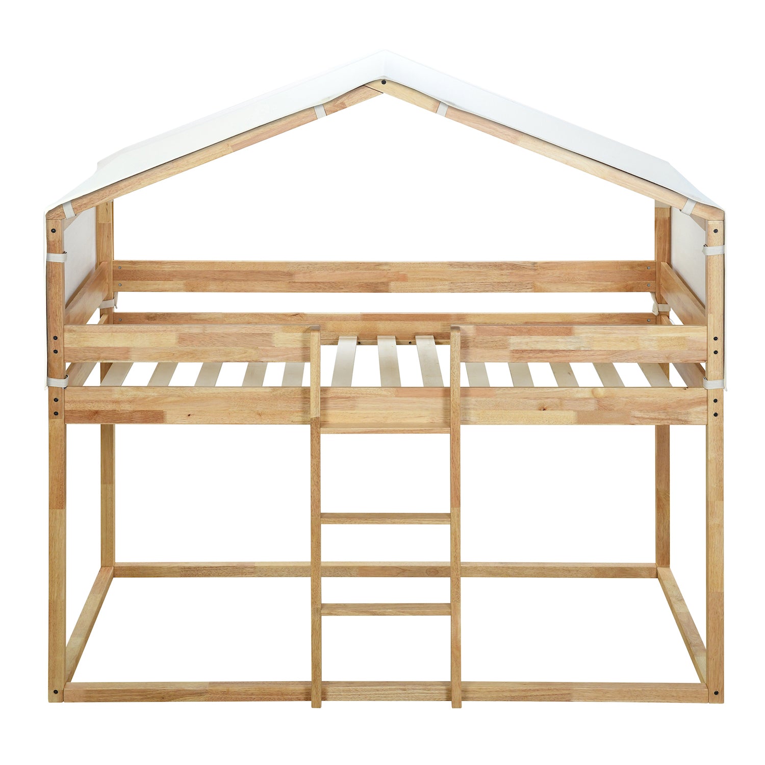 Lucky Twin over Twin Bunk Bed with Tent Roof - Natural