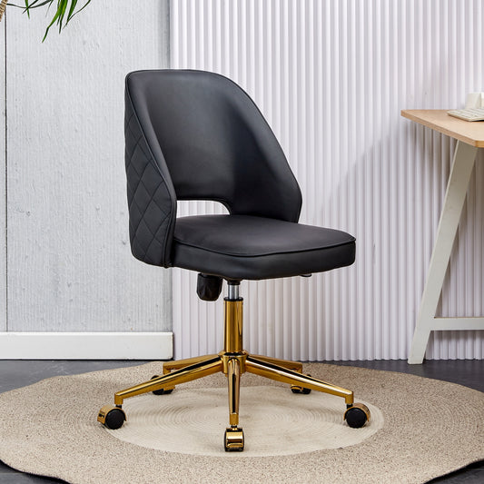 Aurelia Contemporary Armless Office Chair - Black
