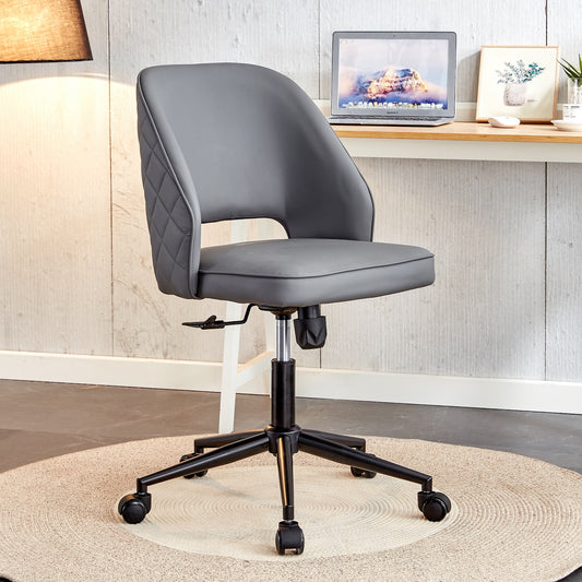 Aurelia Contemporary Armless Office Chair - Gray