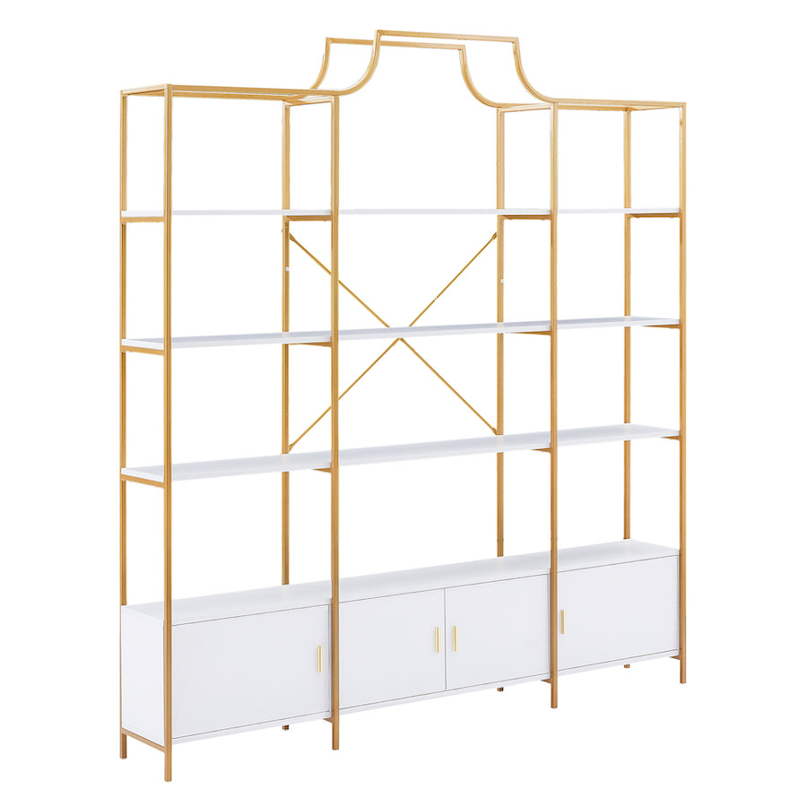 BY Furniture 78" Bookcase with Gold Frame