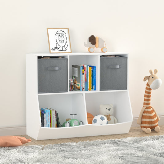 Moonriver Kids Bookcase with Collapsible Drawers