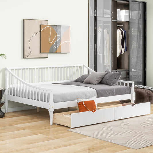 Quinn Full Size Daybed & Storage Trundle Set - White