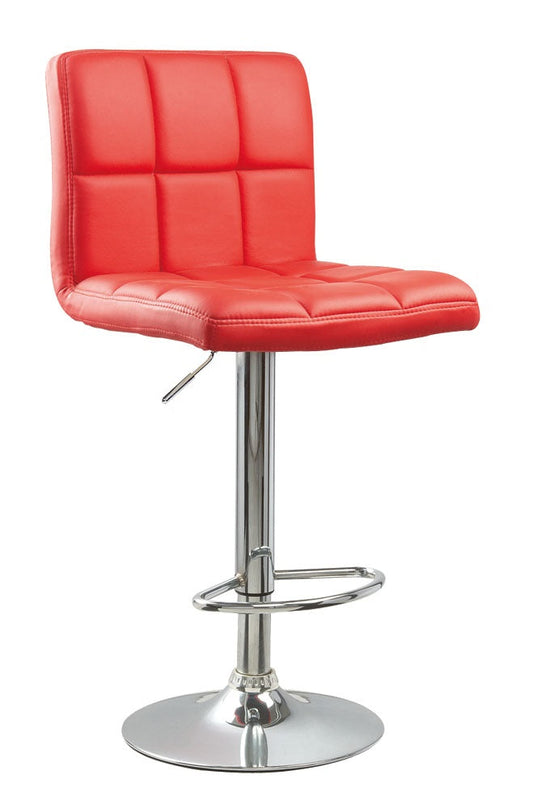 Parker Faux Leather Swivel Bar Stools Set of 2 Red