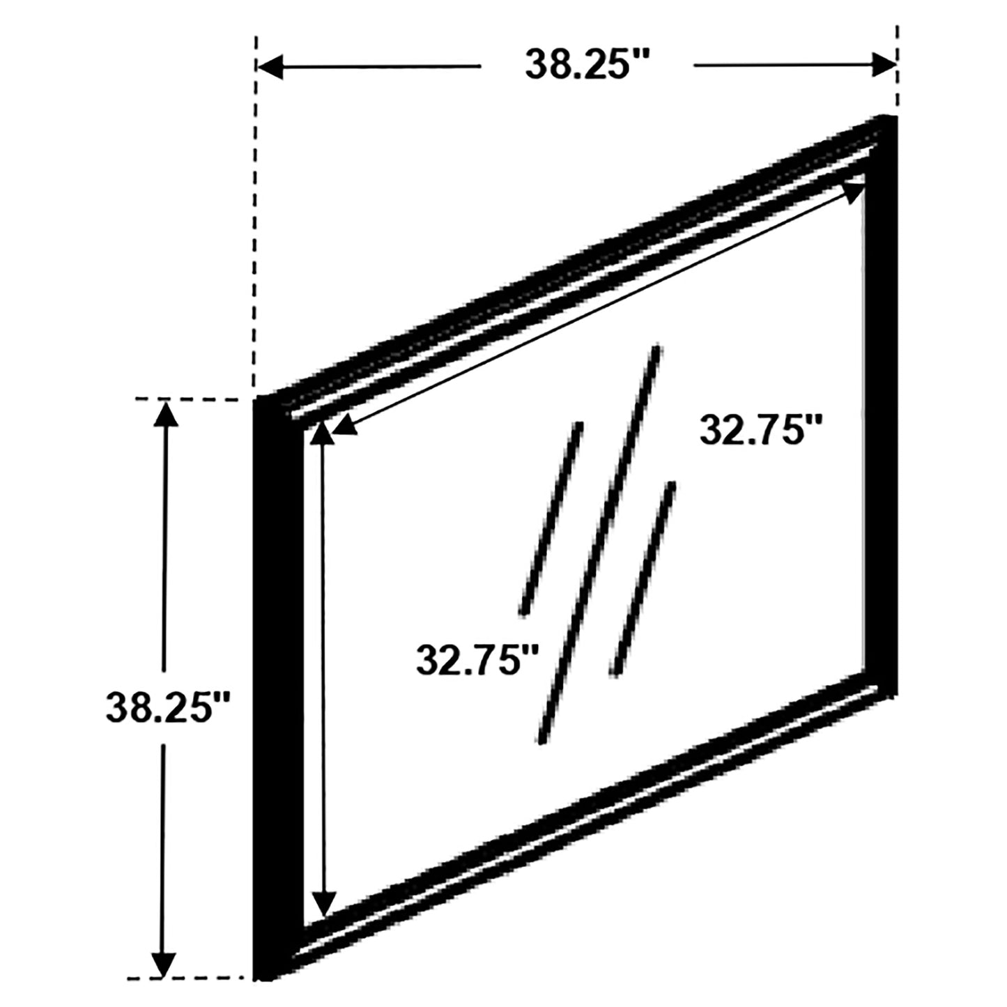 Louis Philippe Dresser Mirror – Cappuccino Finish