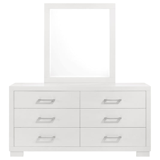Jessica 6-Drawer Dresser White