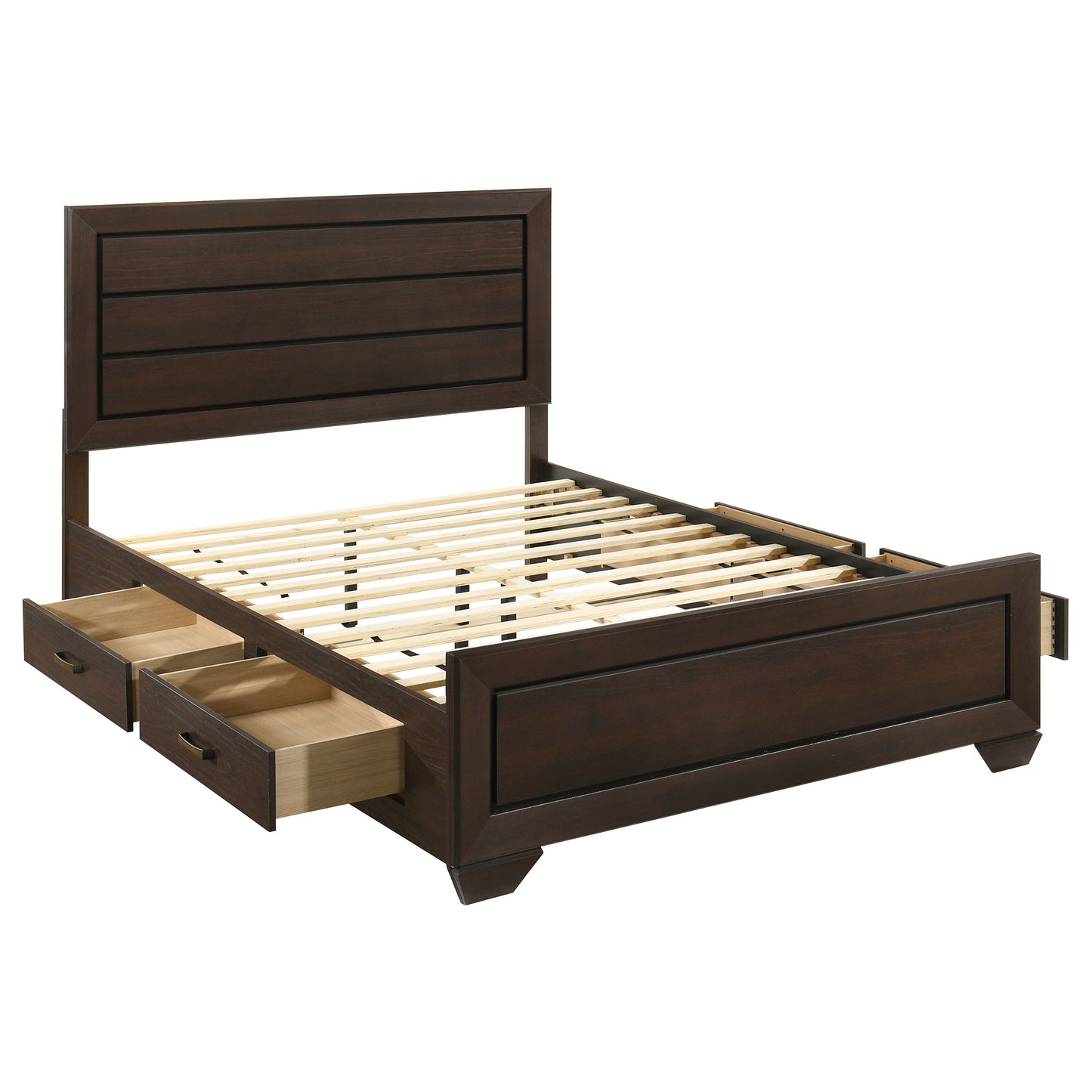 Kauffman Eastern King Storage Panel Bed – Dark Cocoa