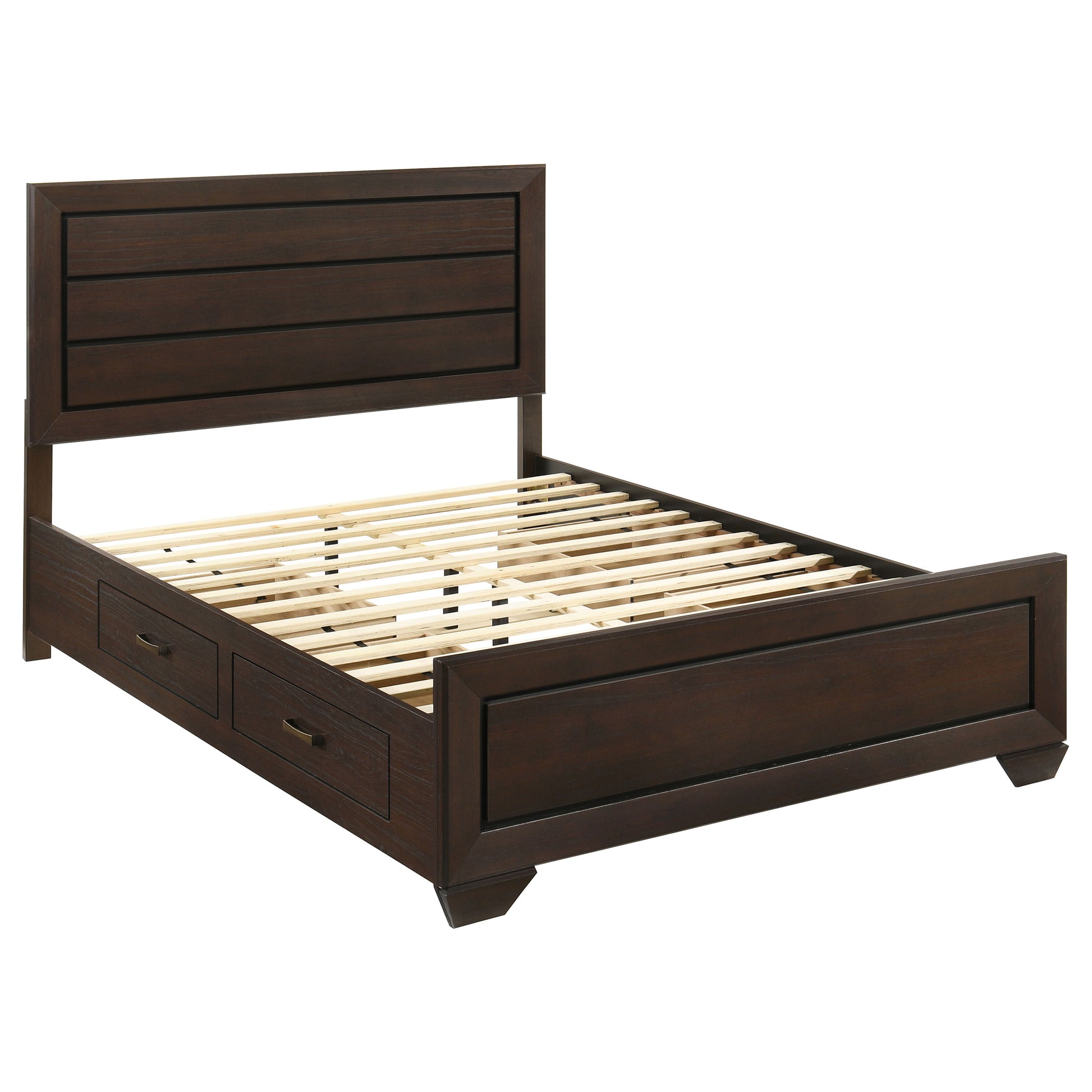 Kauffman Eastern King Storage Panel Bed – Dark Cocoa