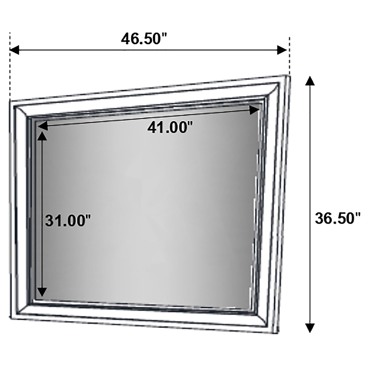 Miranda Dresser Mirror – White