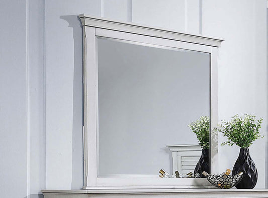 Franco Dresser Mirror – Distressed White