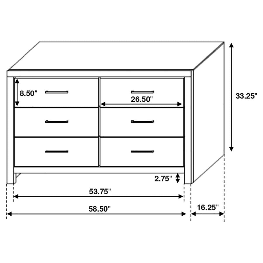 Brantford 6-Drawer Dresser