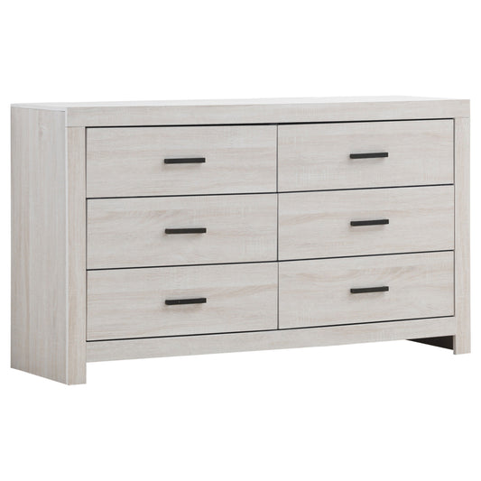 Brantford 6-Drawer Dresser – Coastal White