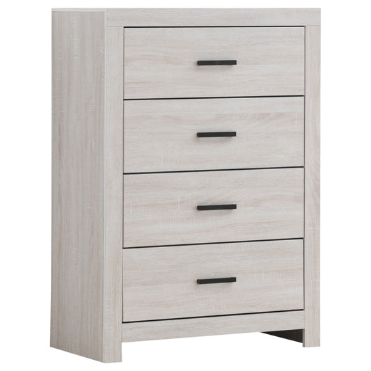 Brantford 4-Drawer Bedroom Chest – Coastal White