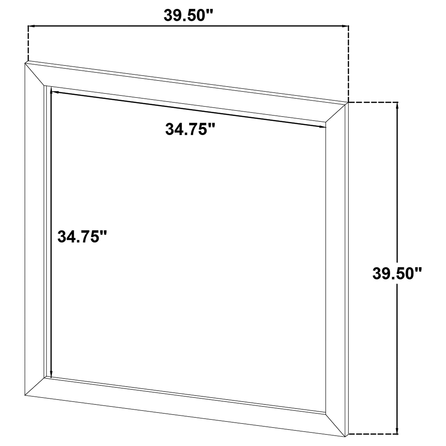 Welsley Dresser Mirror – Walnut