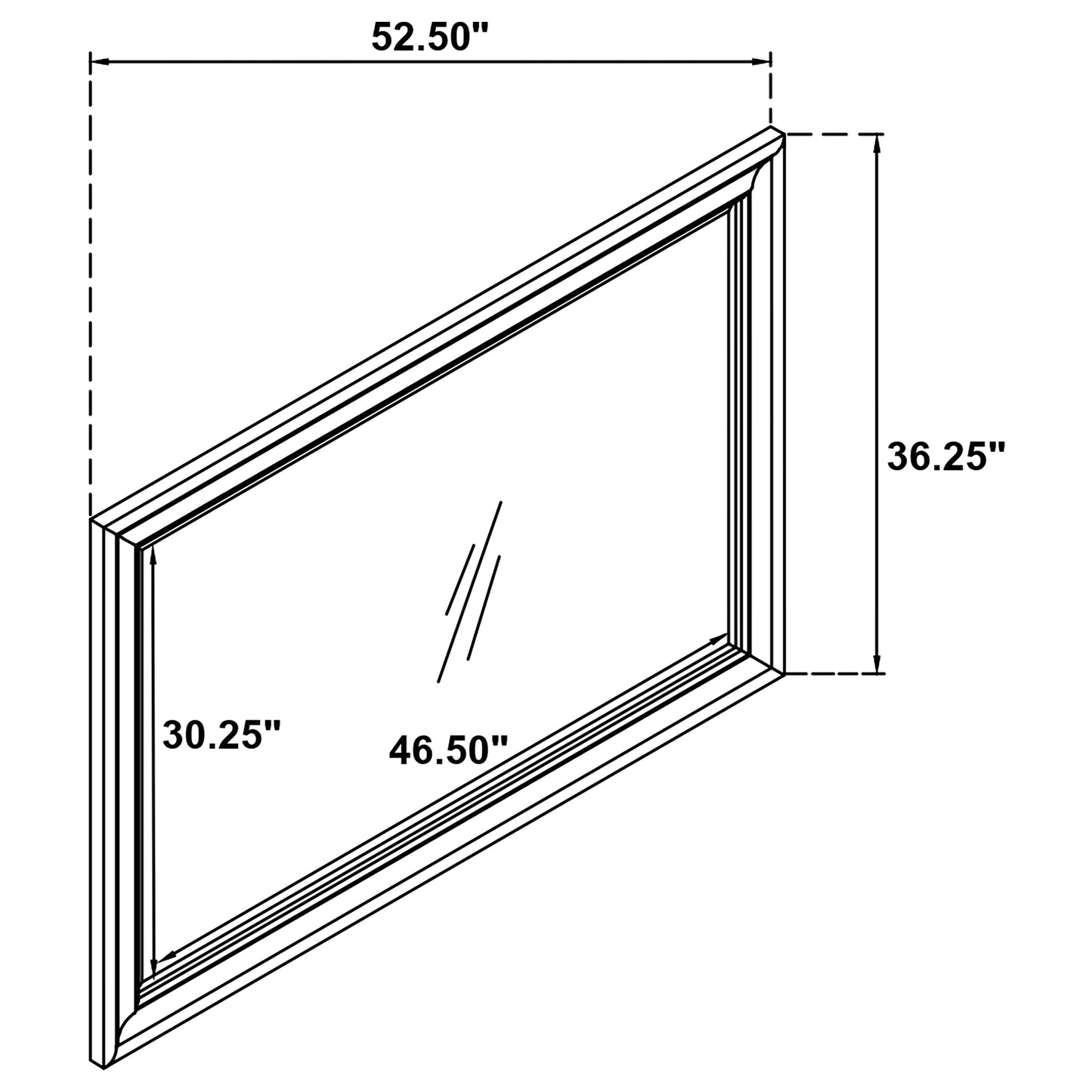 Bexhill Dresser Mirror – White