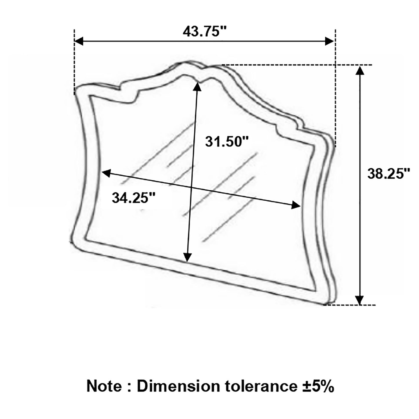 Antonella Upholstered Dresser Mirror – Camel
