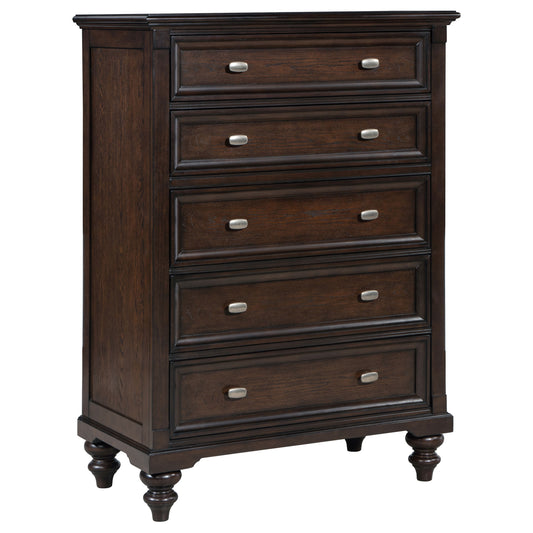 Andover 5-Drawer Chest of Drawers – Dark Oak