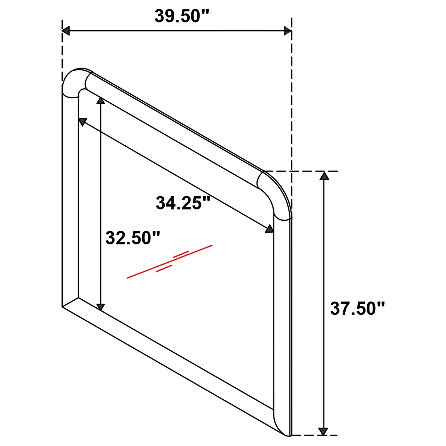 Amsbury Dresser Mirror – Nutmeg