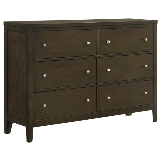 Wilkes 6-Drawer Dresser – Dark Cocoa