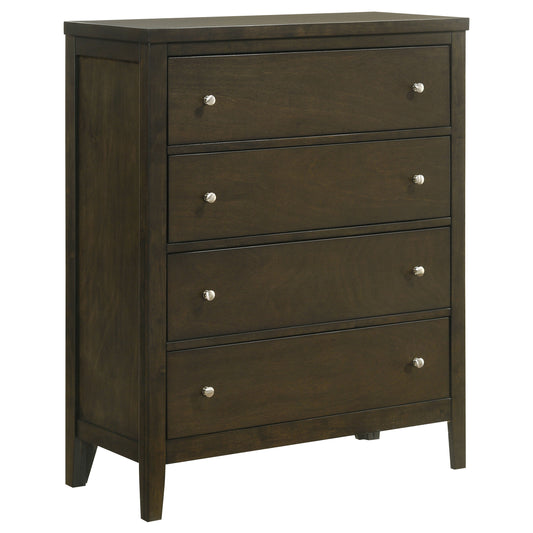 Wilkes 4-Drawer Chest of Drawers – Dark Cocoa